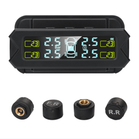 PSTY22o Auto tire pressure sensor battery 400 mAh Solar car digital clock / display time / date and internal temperature 3.2-inch LCD 4.0 / 5.0 B