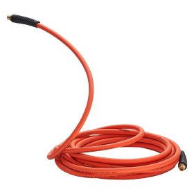 Air Hose, 3/8'' x 50FT Rubber Air Compressor Hose, 300 PSI Kink-Resistant Pneumatic Hoses with 1/4-inch Solid MNPT Bras Fittings