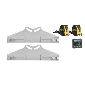 Wheel Alignment Tool, 2 PCS Carbon Steel Heavy Duty Toe & Camber Alignment Plates with Digital Angle Finder, 2 Measuring Tapes