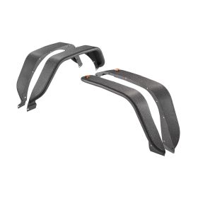 Fender Flare, Front & Rear Jeep Fender Flares Compatible with 2018-2024 Jeeps JL/JLU 2/4 Doors, Off-Road Steel Liner Set with LED Lighting