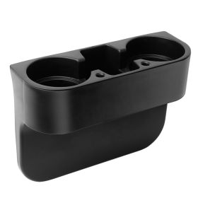 1Pc Car Seam Cup Holder Seat Gap Wedge Drink Storage Organizer Console Side Pocket Mount Stand For Pen Phone Bottle Sunglasses (Option: Black)