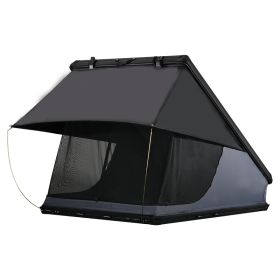 Roof Top Tent Hardshell Rooftop Tent For Van SUV Truck Car Overland Tent Camping For 2-3 Person With Ladder (Option: Black)