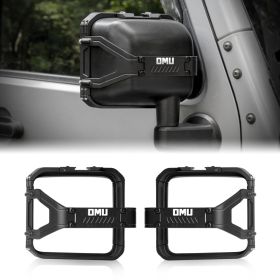 Rearview Mirror Rain Shield Frame For 2007-2018 Wrangler JK (Option: Black)