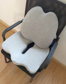 Memory Foam Seat Cushion Breathable Beautiful Buttocks Chair (Option: Light gray set)