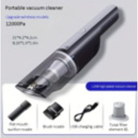 Wireless Silver Car Vacuum Cleaner Wireless Car With Strong Suction Handheld Vacuum Cleaner Small Mini Rechargeable Home Vacuum Cleaner (Option: W13532874)