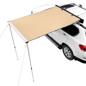 Unavailable Channels-Amazon Temu Car Side Awning, Large 4.6'x6.6' Shade Coverage Vehicle Awning, PU3000mm UV50 Retractable Car Awning With Waterp (Option: Khaki)