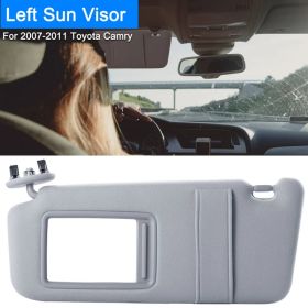 Auto Sun Visor Left Driver Side Car Sun Visor Fits 2007-2011 Toyota Camry Without Sunroof Vanity Light (Option: Grey)