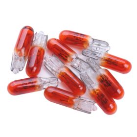 10PCS Car T5 12v 1.2w W2W Halogen Lamp Instrument Lights Dashboard Bulbs Car Auto Interior Light Car Styling (Socket Type: T5, Emitting Color: Yellow)
