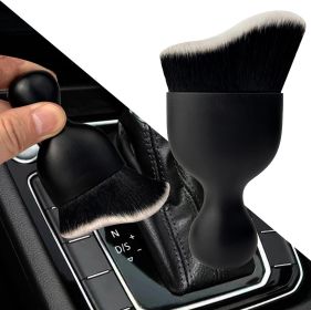 Car Interior Dust Brush, Auto Detailing Brush, Soft Bristles Car Cleaning Brushes, Tool for Air Conditioner Vents, Leather, Computer, Scratch Fre (Color: Black&white)